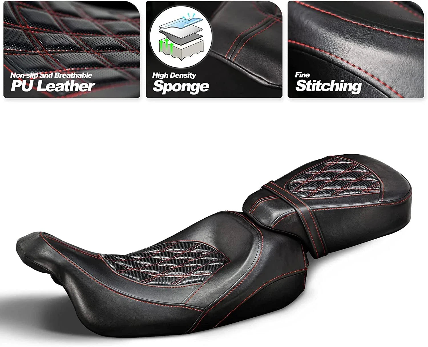 Driver/Passenger Seat for Harley Touring Electra Street Road Glide (2009-2022)