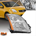 Passenger Side Headlight Lamp Chrome for Nissan Sentra 2007–2009