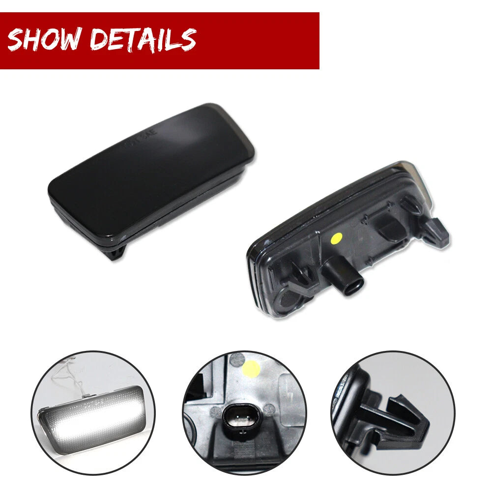 Smoked White LED Front Side Marker Lights for Ford Bronco Sport (2021–2024)