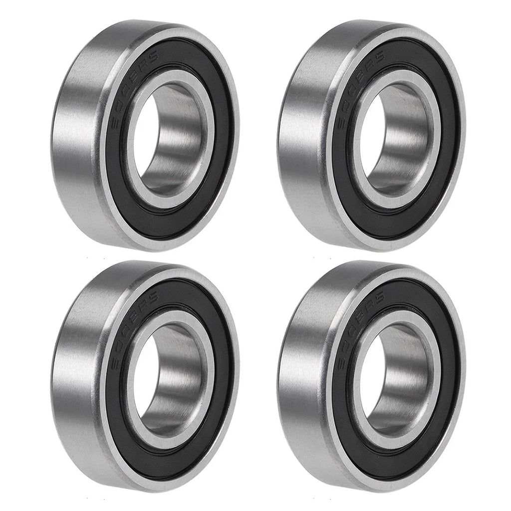 Set of 4 Deep Groove Ball Bearings 6002-2RS 15x32x9mm Double Sealed Chrome