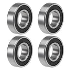 Set of 4 Deep Groove Ball Bearings 6002-2RS 15x32x9mm Double Sealed Chrome