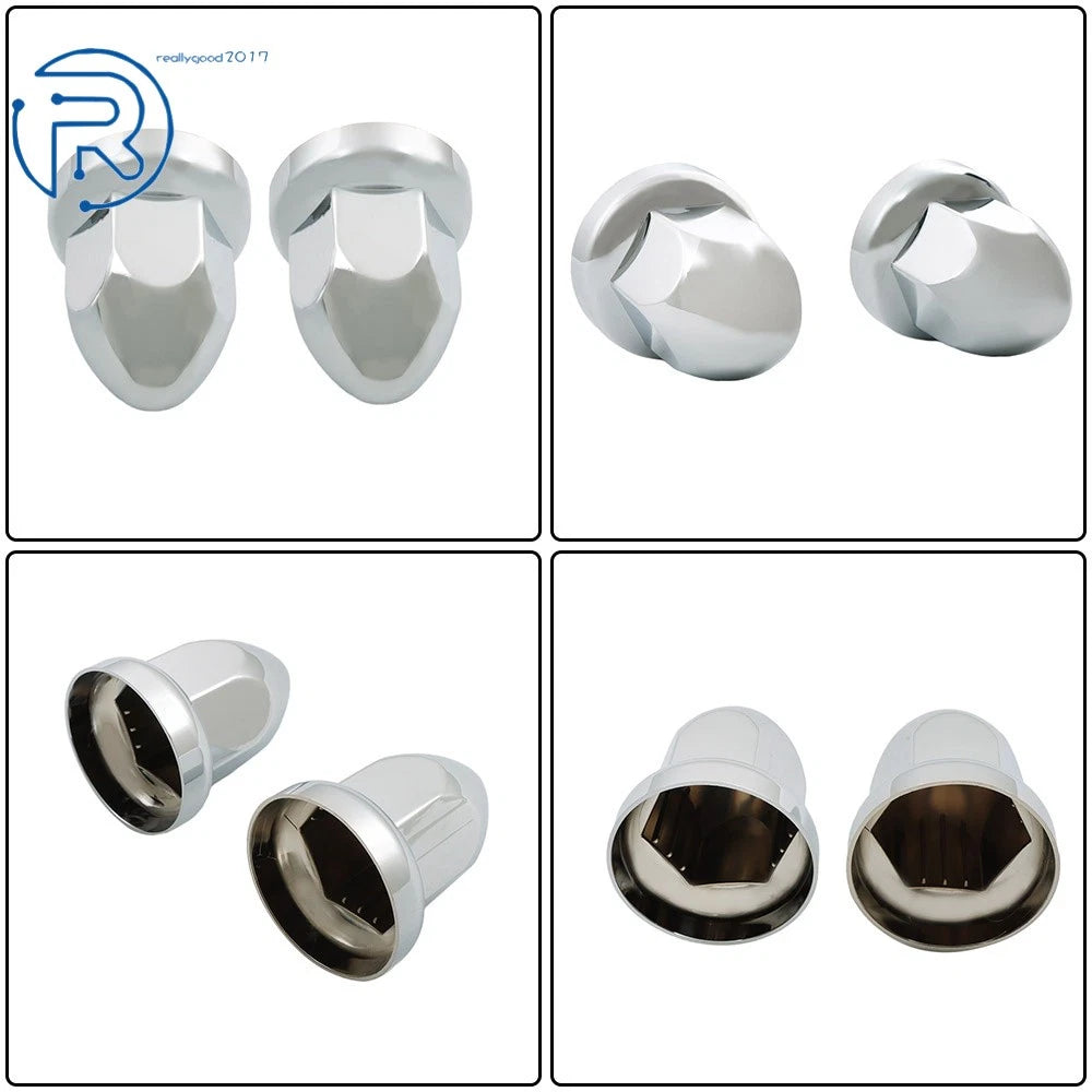 Set of 40 Chrome 33mm Lug Nut Covers for Semi Trucks