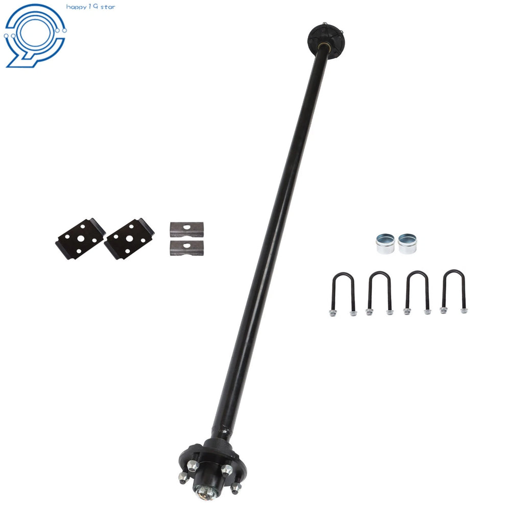 2000lb Trailer Axle for Light Trailers (5 Lug, 72" Hub Face, 58" Spring Center)