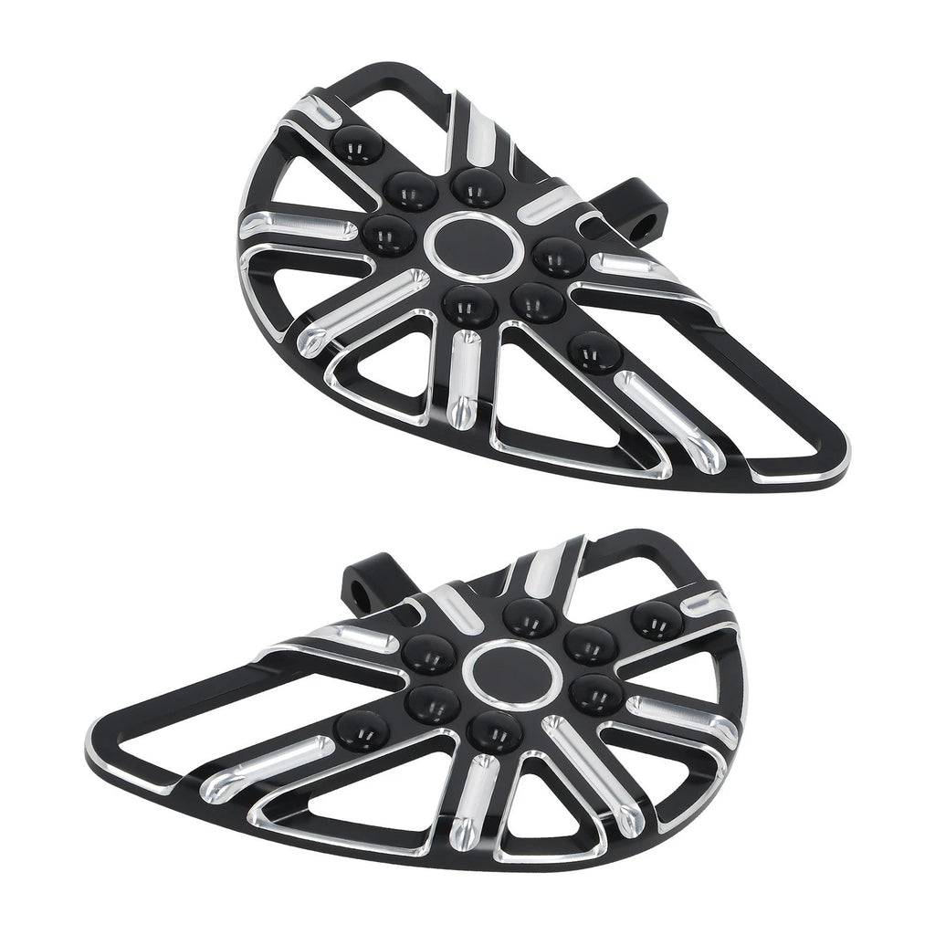 Rear Black Floorboard Foot Pegs for Harley Touring Street Glide (2014–2023)