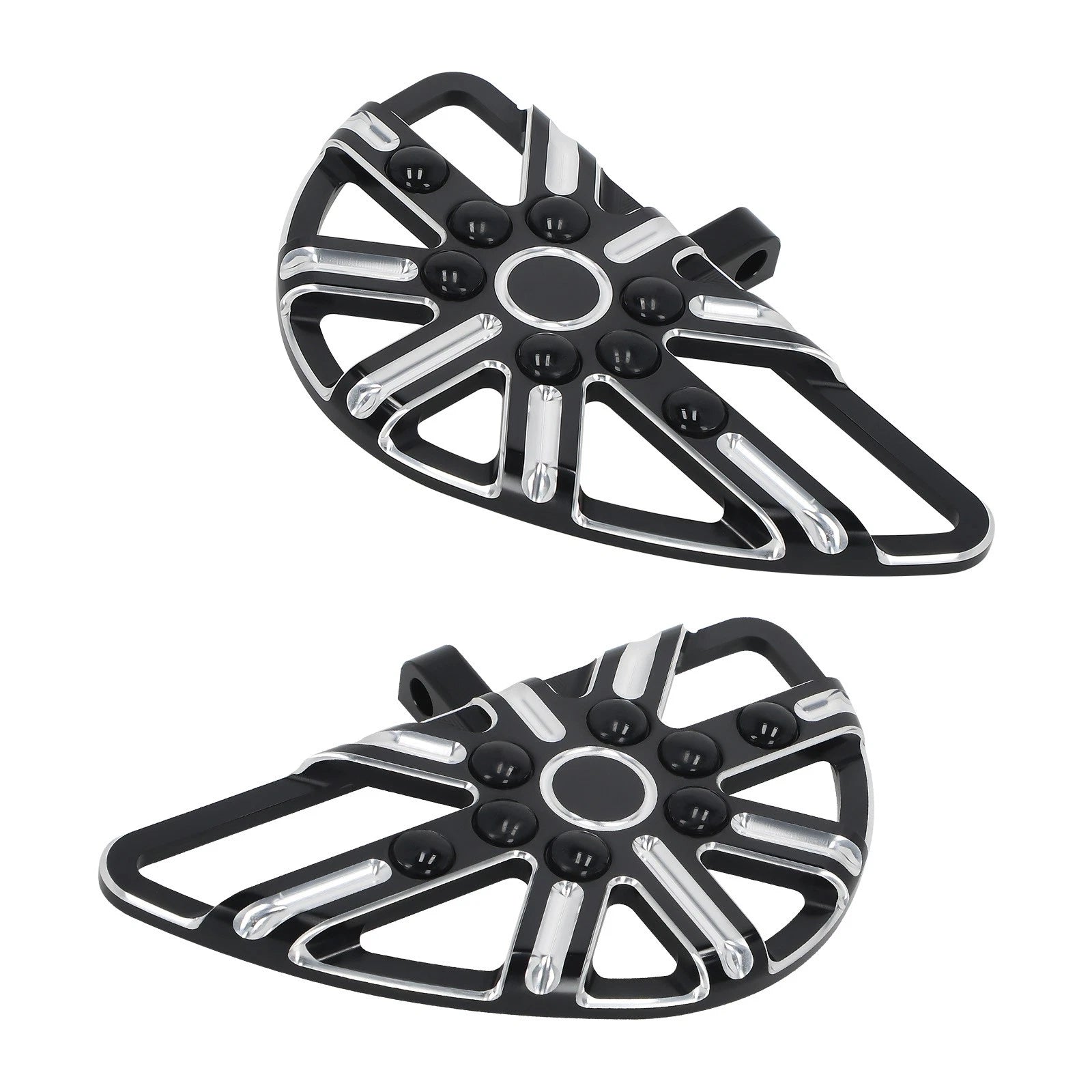 Rear Black Floorboard Foot Pegs for Harley Touring Street Glide (2014–2023)