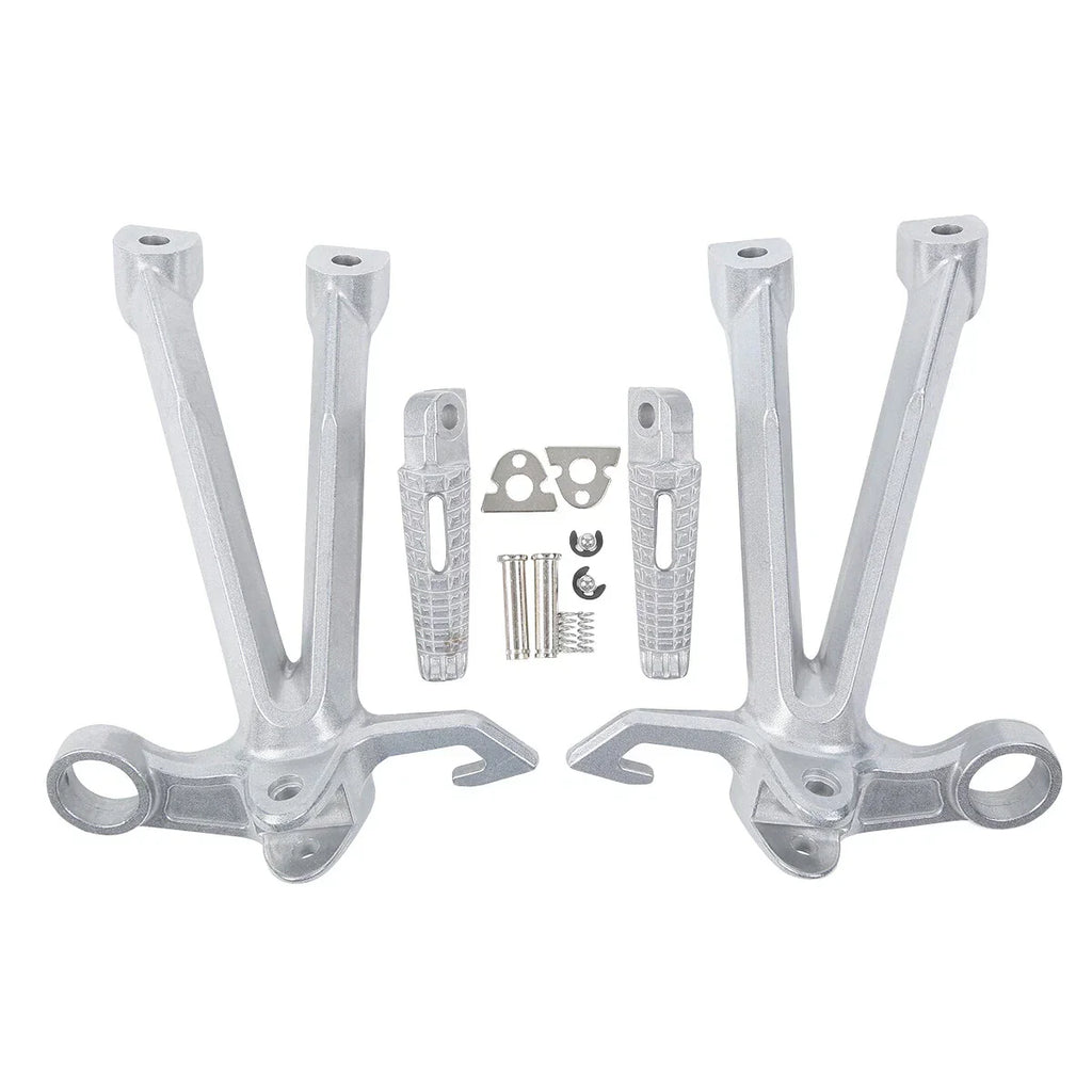 Rear Passenger Footrests Footpegs Bracket Set for Suzuki GSXR1000 (2007-2008)