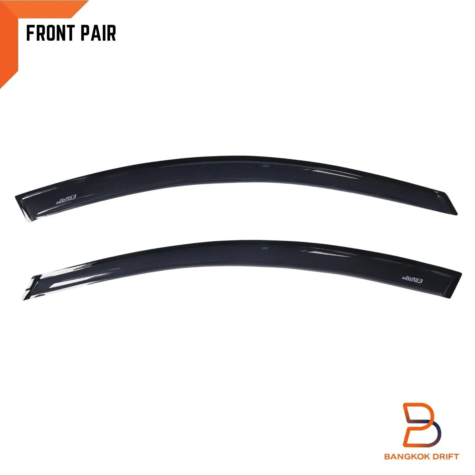 Weather Shield Window Visor Rain Guard for Mazda 3 Hatchback (2008-2013)
