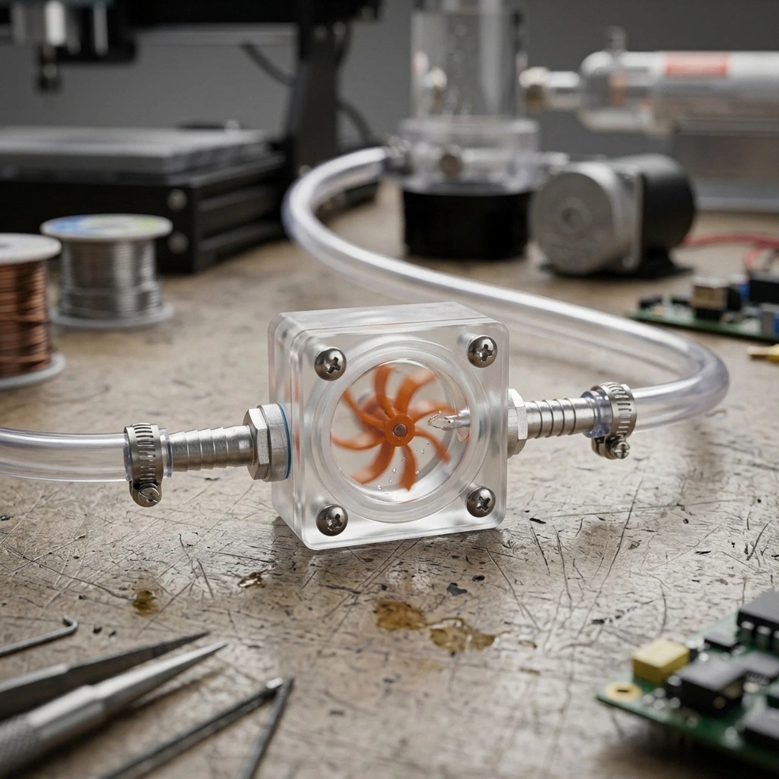 Metal Water Flow Monitor for Engraving Machine Spindle