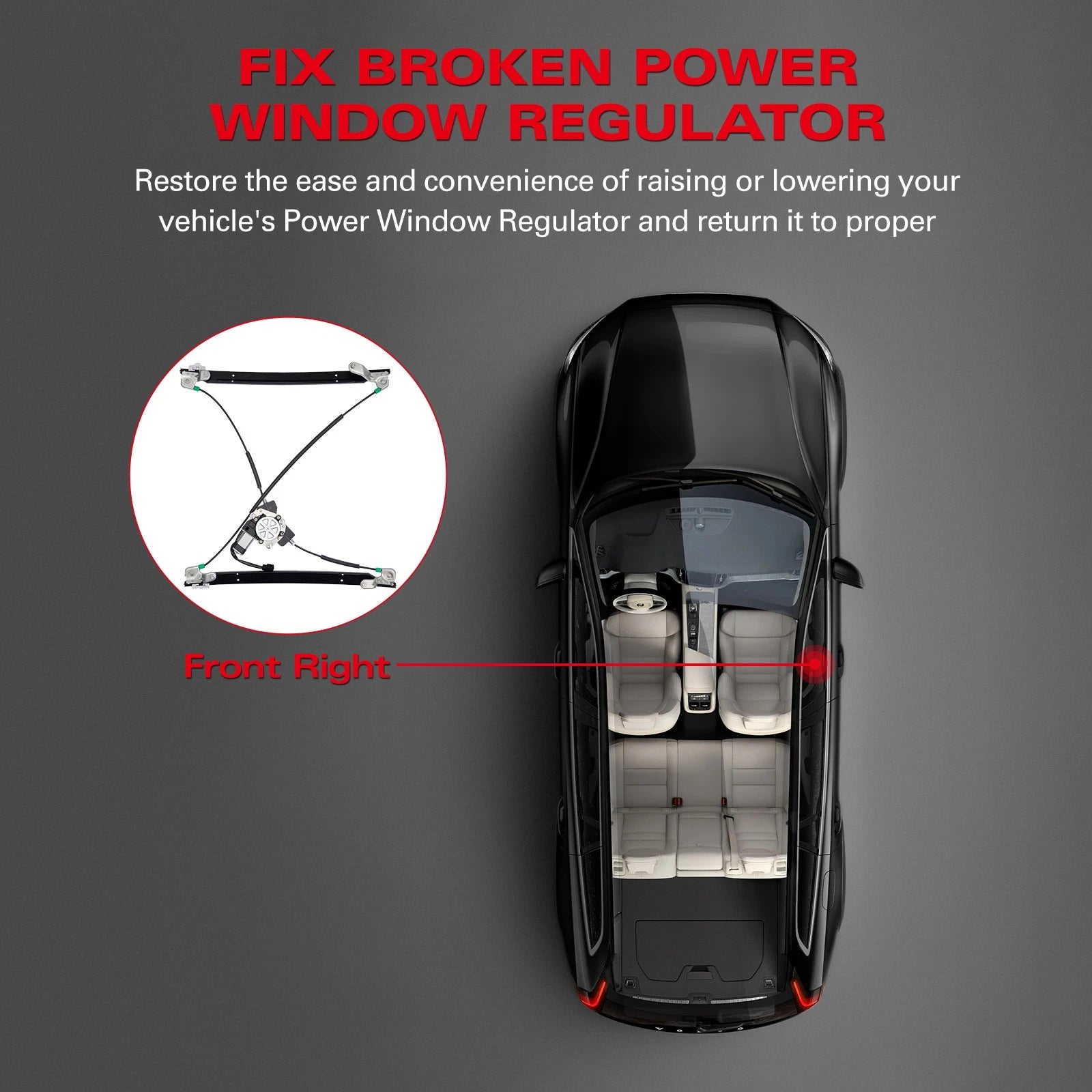Power Window Regulator with Motor for Dodge Grand Caravan (2001–2003)