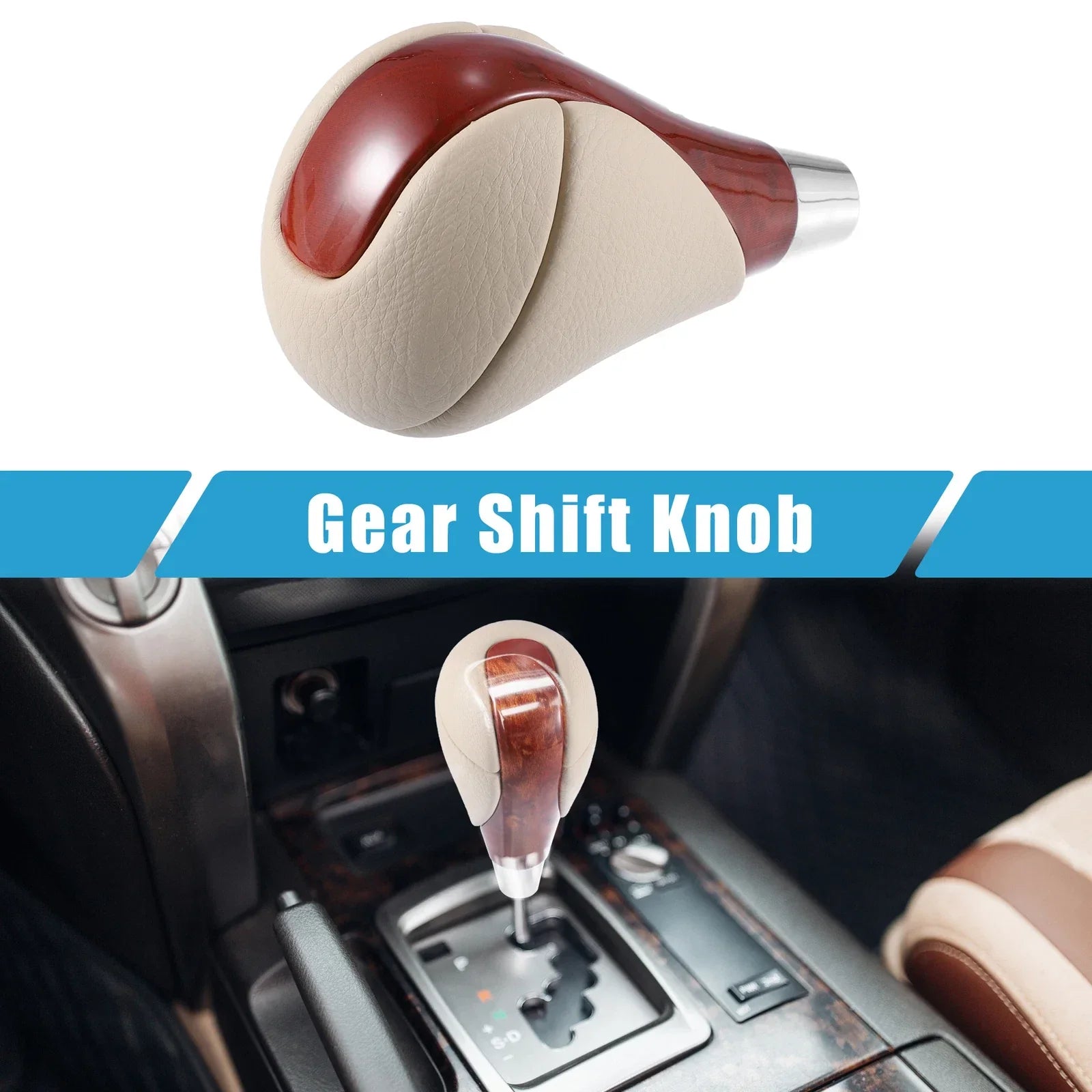Auto Gear Stick Shift Knob for Lexus - Brown Beige