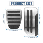 3pcs Accelerator & Brake Pedal Cover Set for Nissan Juke Leaf (2011–2018)