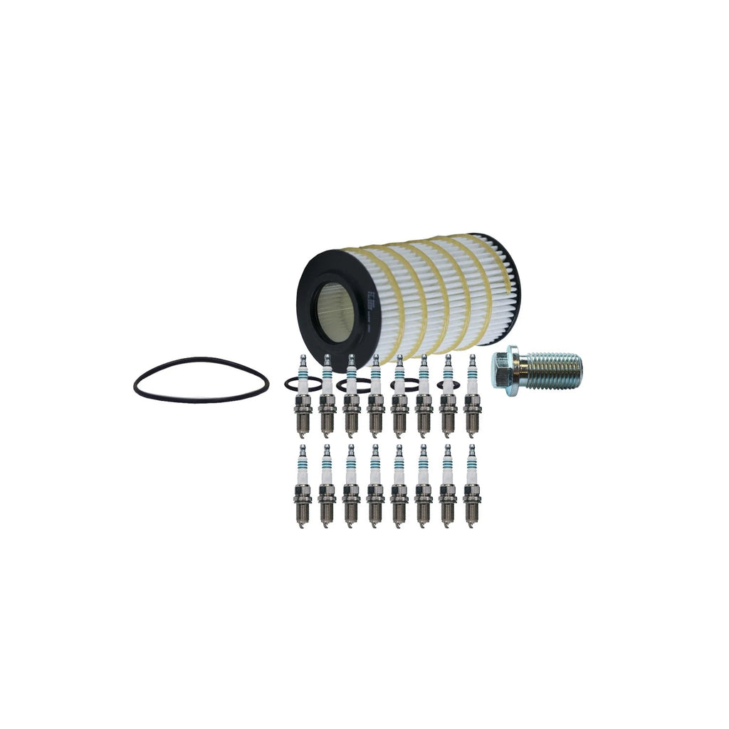 Wix Engine Oil Filter & Denso 16 Iridium Spark Plugs Kit for W203 C55 AMG (2001–2007)
