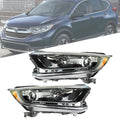 Set of 2 Halogen Headlights for Honda CR-V (2017â2022) Black Left+Right