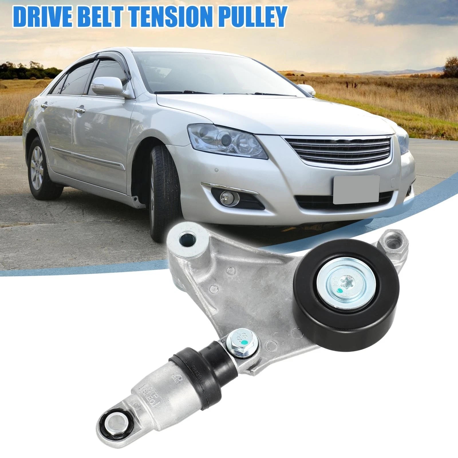 Belt Tensioner Assembly with Pulley for Toyota Camry Highlander RAV4 Solara (2002–2006)