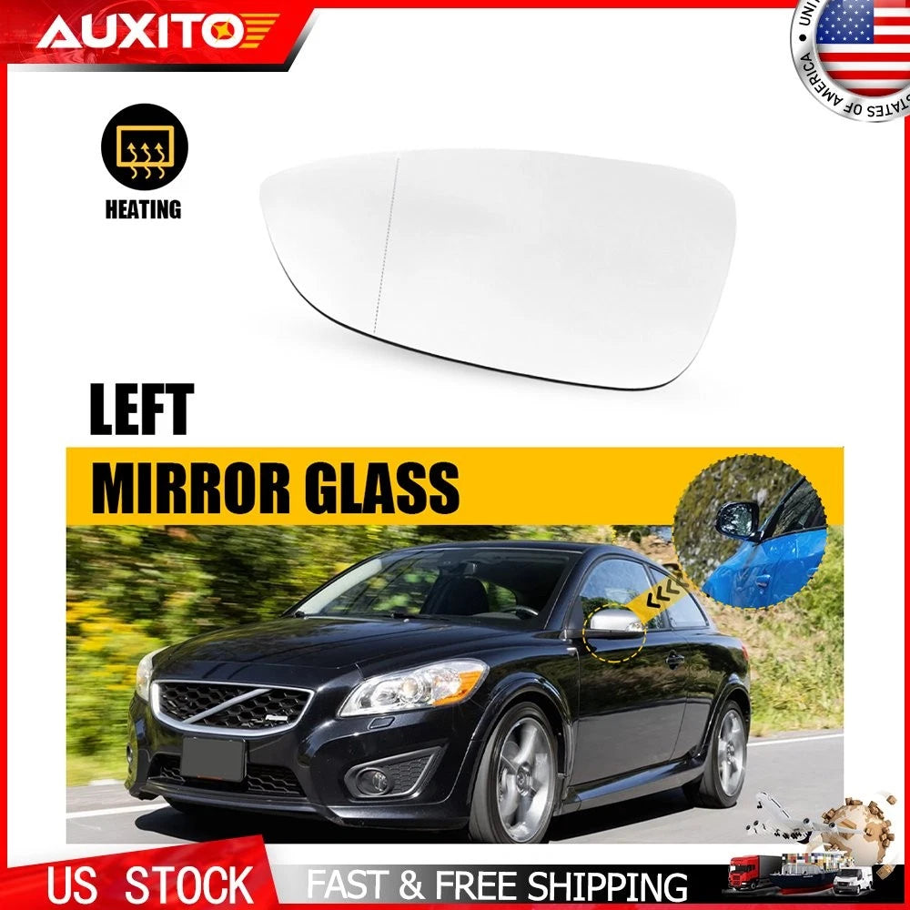 Heated Side View Mirror Glass Left Driver LH for Volkswagen Passat CC Eos (2009–2017)