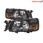Headlight Assembly for Subaru Forester (2003–2004) Halogen Black Housing