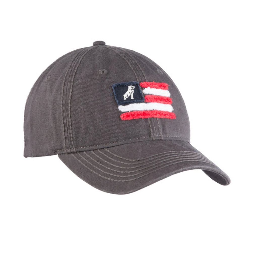 Mack Trucks Bulldog Cap American Flag Grey Hat