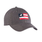 Mack Trucks Bulldog Cap American Flag Grey Hat