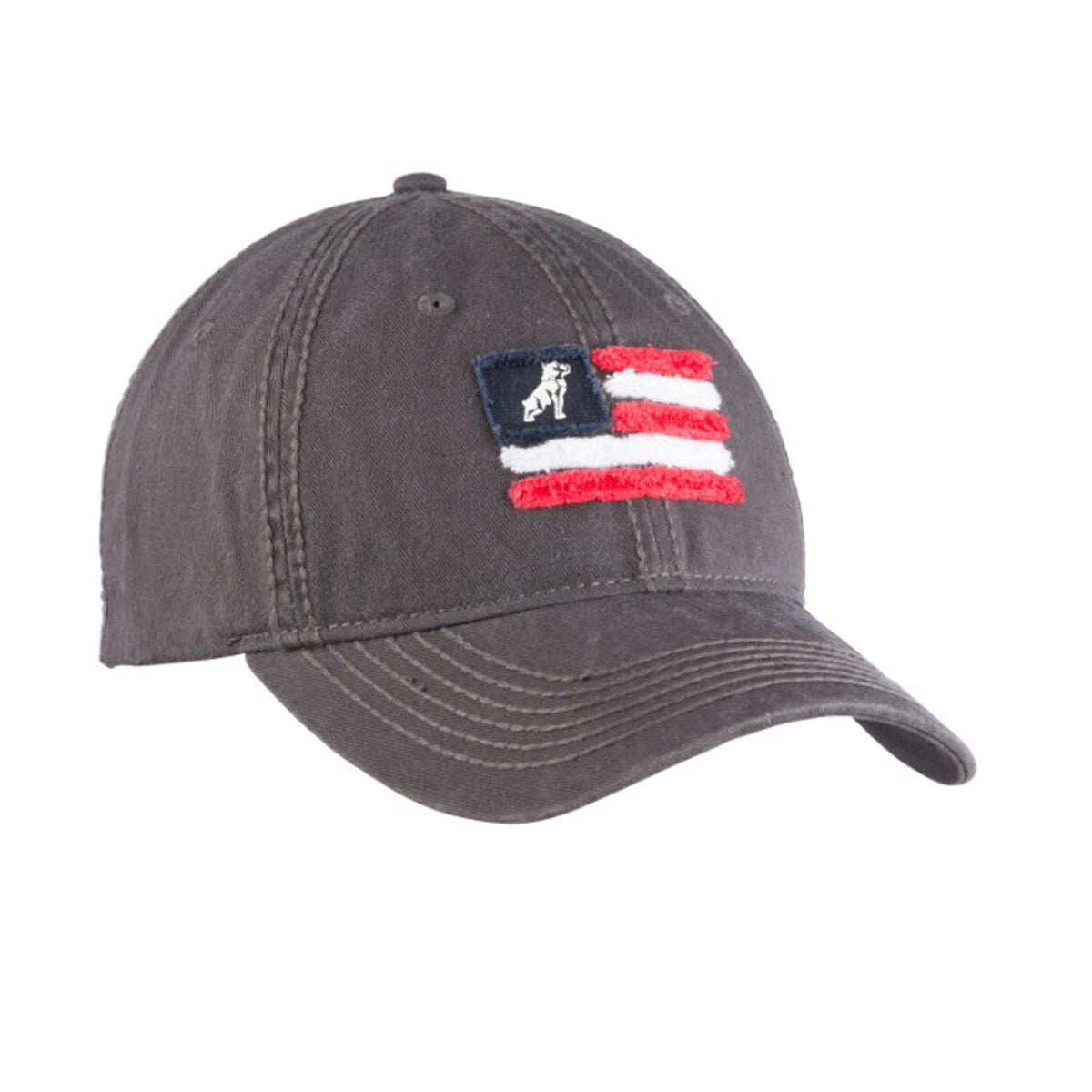 Mack Trucks Bulldog Cap American Flag Grey Hat