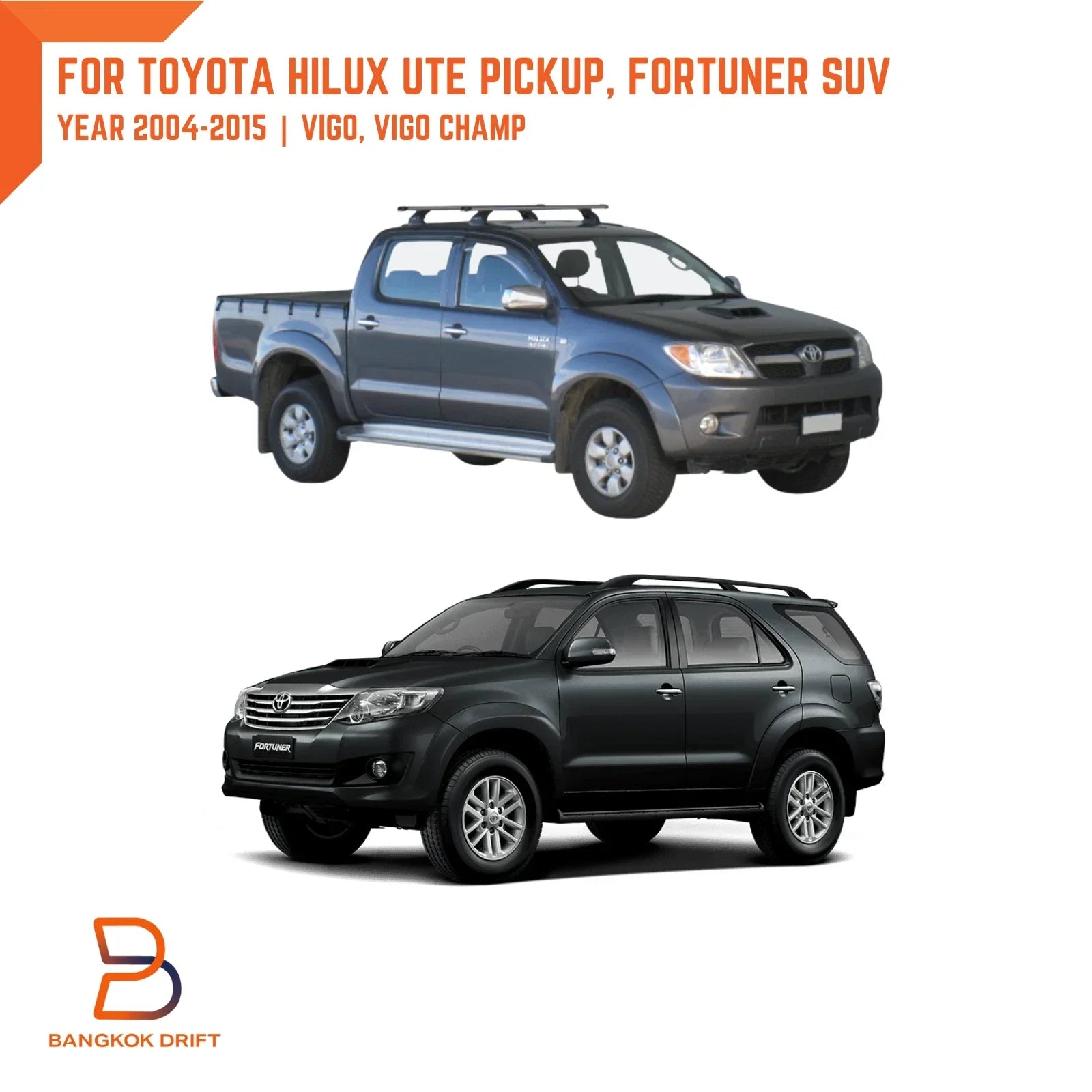 Black Dash Cup Holder Tray for Toyota Hilux Vigo Pickup (2005-2015)