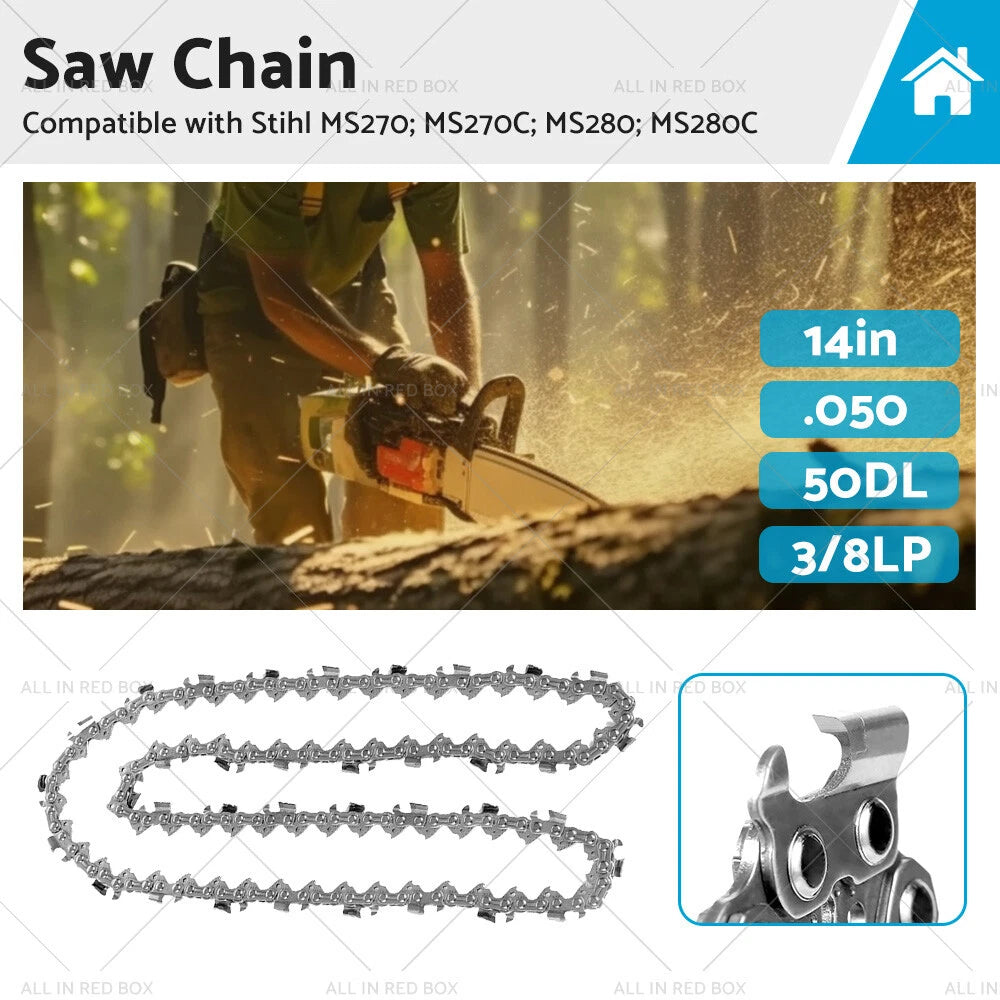 14" 50DL 3/8 LP .050 Carbide Chainsaw Chain for Stihl MS270 MS280 MS290