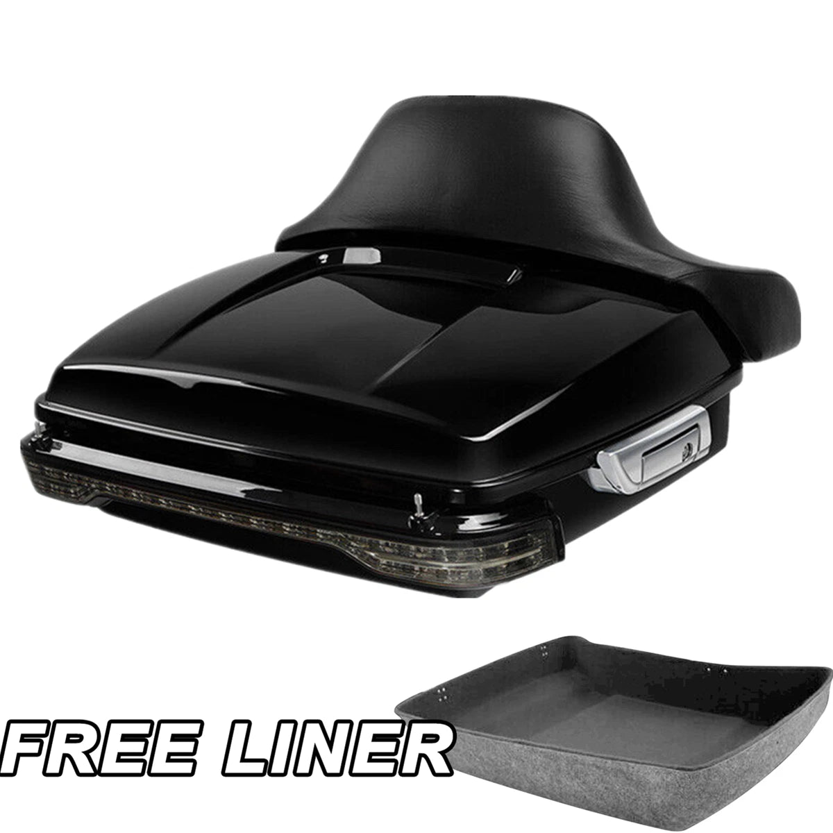 LED Tail Light for Harley Touring Models (2014–2026) - Black Chopped Trunk Pad