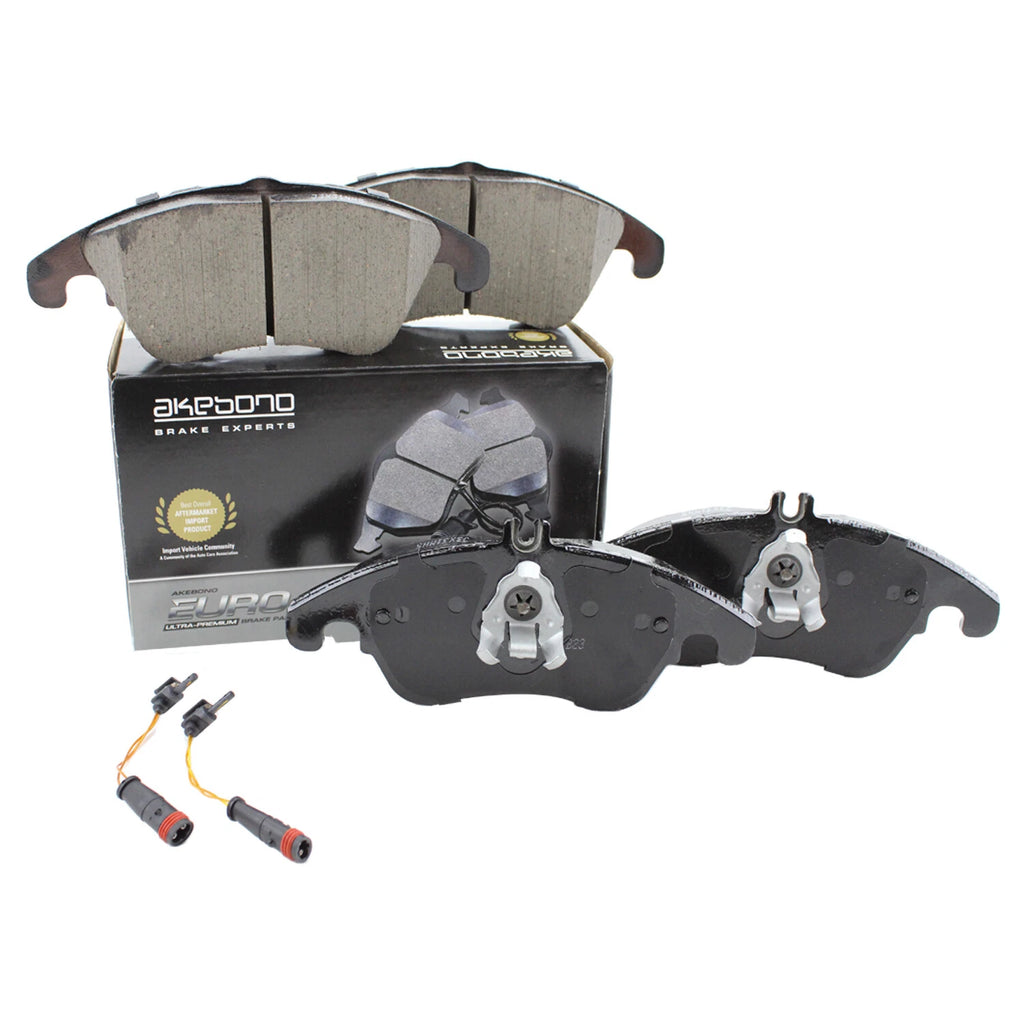 Set of 4 Akebono Euro Ceramic Front Disc Brake Pads for W204 W205 C218 W212 W213