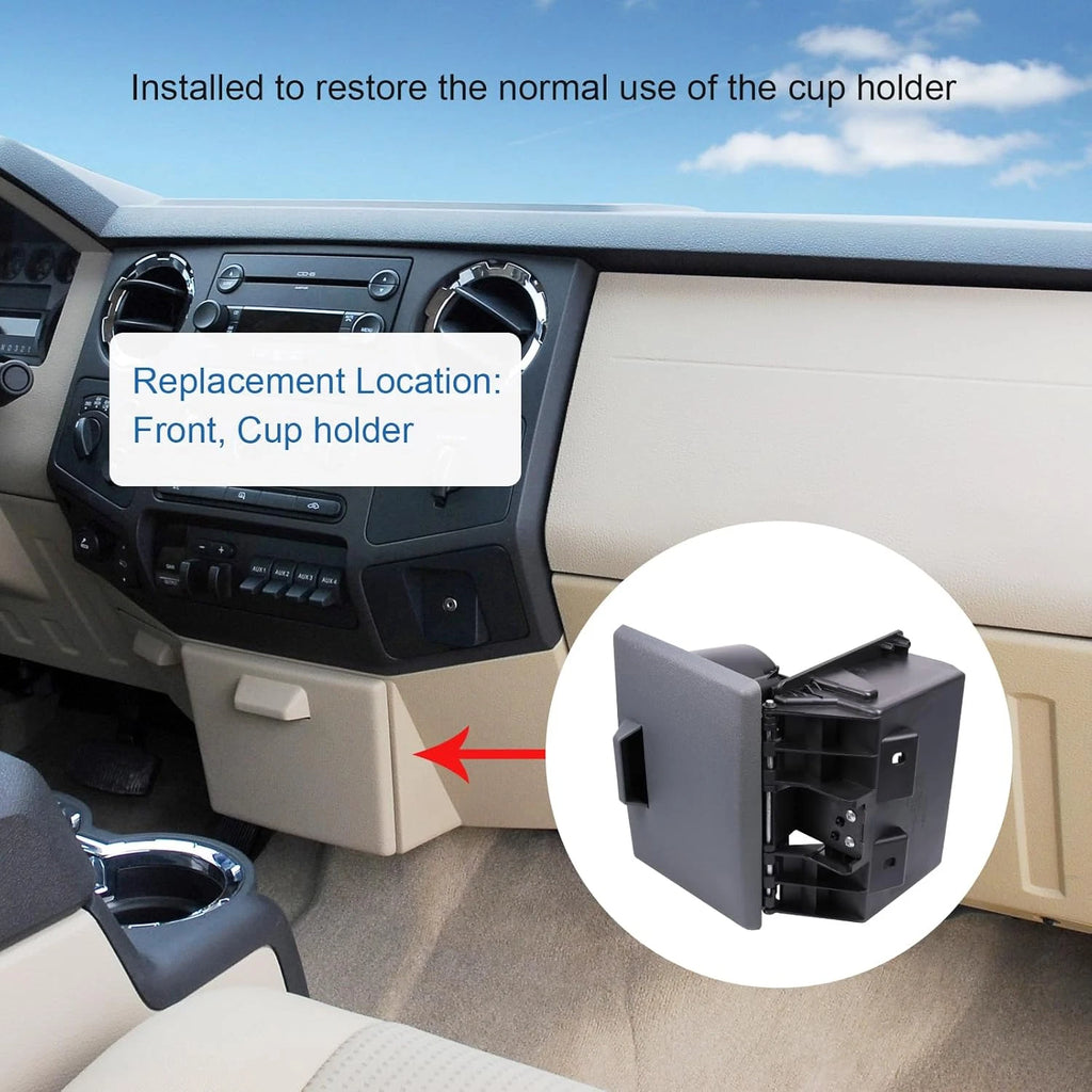 Cup Holder for Ford F250 F350 F450 F550 Super Duty (2008–2016)