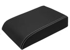 Leather Console Lid Armrest Cover for Ford Escape (2008–2012) White Stitch