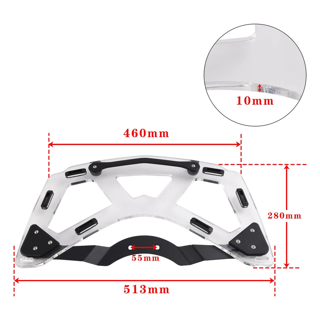 Acrylic Glass Luggage Carrier for BMW K1600GT/K1600GTL (2011–2024)