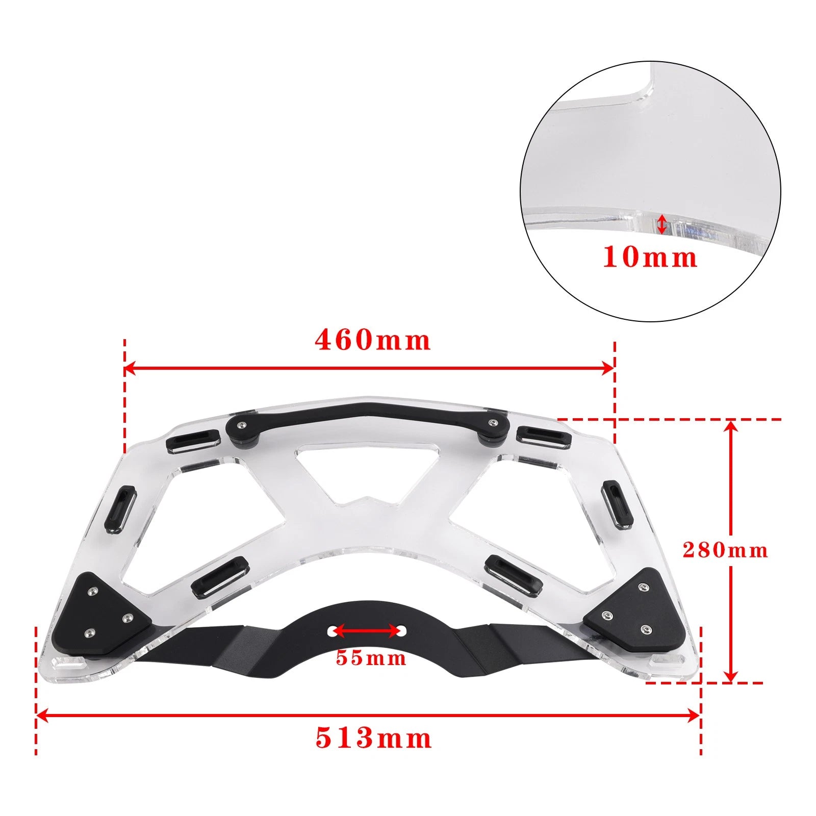 Acrylic Glass Luggage Carrier for BMW K1600GT/K1600GTL (2011–2024)