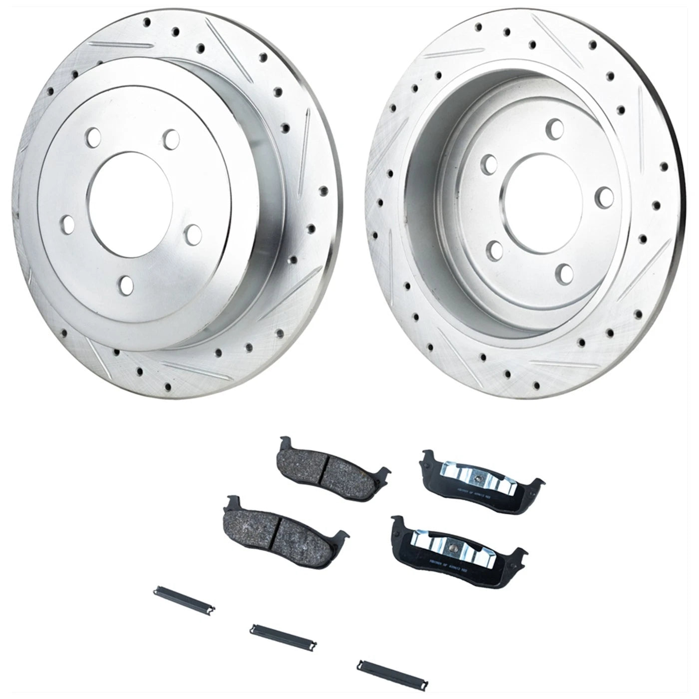 Disc Brake & Pad Kit for Ford F-150 (2000–2003) Drilled & Slotted