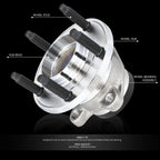 Set of 2 Wheel Hub & Bearing Assembly for Ford Edge Lincoln MKX (2007–2008)