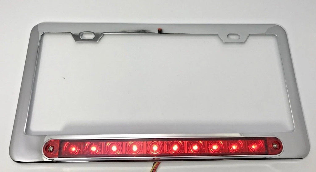 LED License Plate Frame Chrome Replacement with Turn Signal for Ford F-150 (2015–2023)