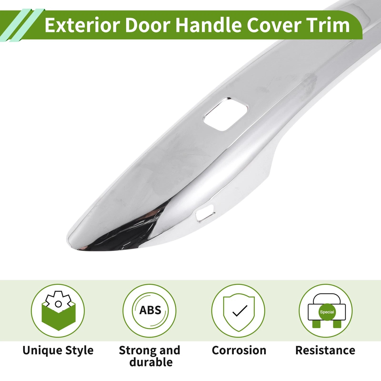Exterior Door Handle Cover Trim for Hyundai Elantra (2021–2024) Silver Tone