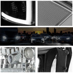Dual L-Bar LED Headlight for Dodge Ram (1994–2002) - Chrome Housing