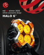 2X NOVSIGHT HALO 6" LED Work Light Pods for Truck SUV (Off Road)
