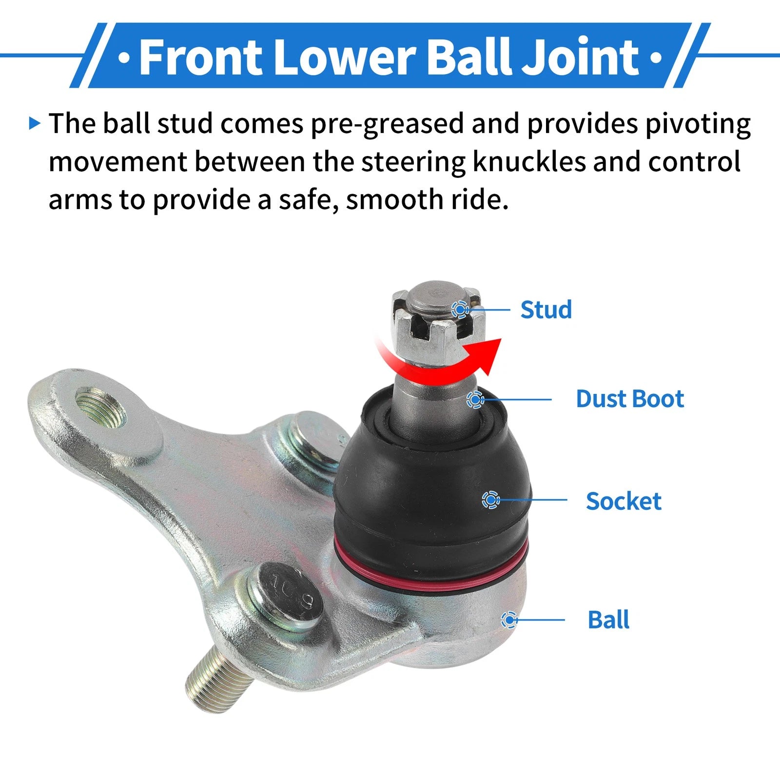 2X Front Lower Ball Joints for Toyota Celica (1990–1993) No.K9649