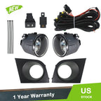 Pair Fog Light Assembly with Switch & Bezel for Nissan Versa (2007–2011)
