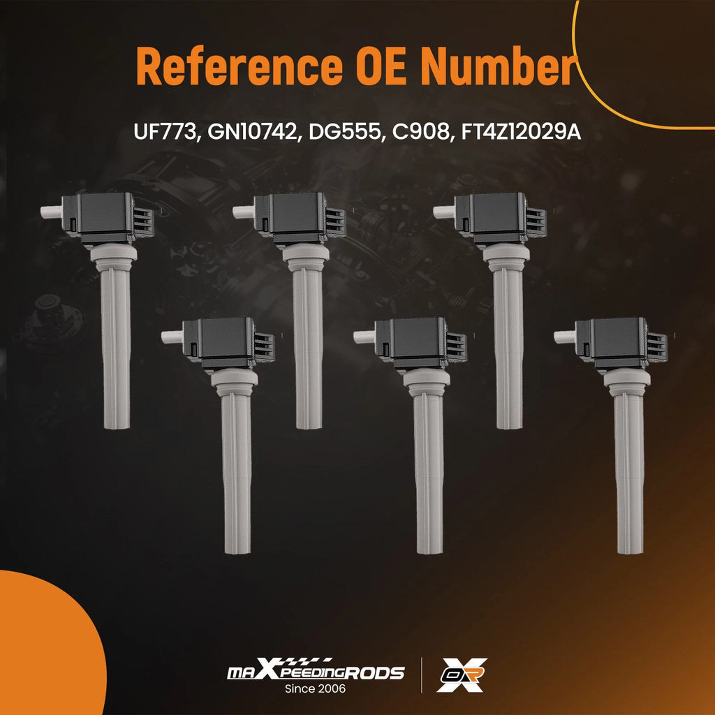 Set of 6 Ignition Coils for Ford F150 2.7L V6 (2015–2017)