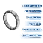 1 Pc 6807DDU Deep Groove Ball Bearing P4 for Scooter Skateboard (35x47x7mm)