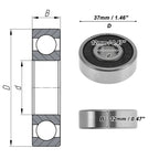 Deep Groove Ball Bearings 6301VV for Various Models (12x37x12mm)