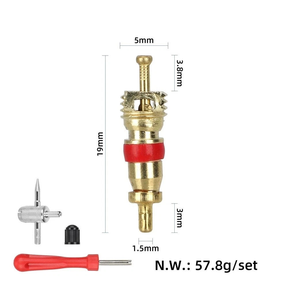 62 Piece Tire Valve Core Removal Set for Car Motorcycle Scooter