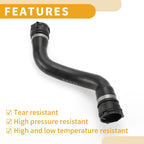 Radiator Hose 2 x for Mercedes-Benz C350e 2.0L (2016-2018) Rubber Black