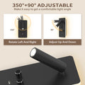 LED Wall Sconce Reading Spot Light for Bedroom (USB, Adjustable Angle)
