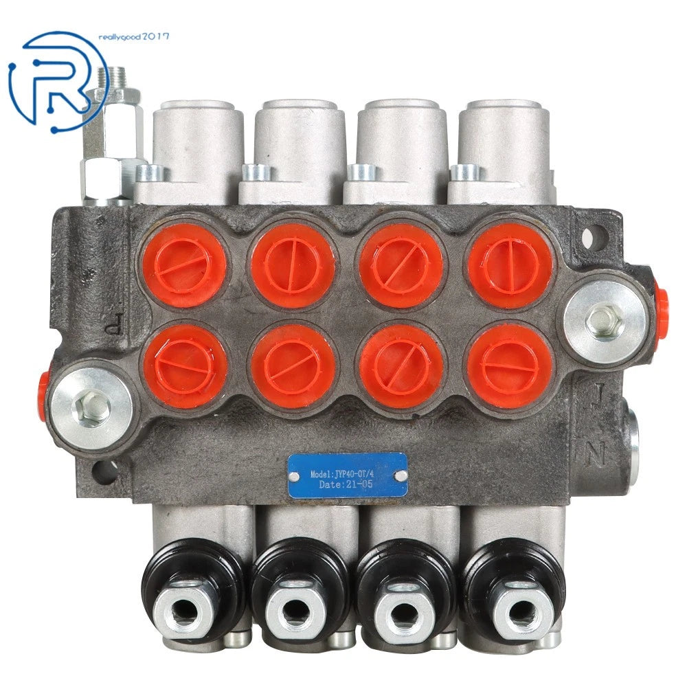 BSPP 4 Spool Hydraulic Directional Control Valve 11GPM for