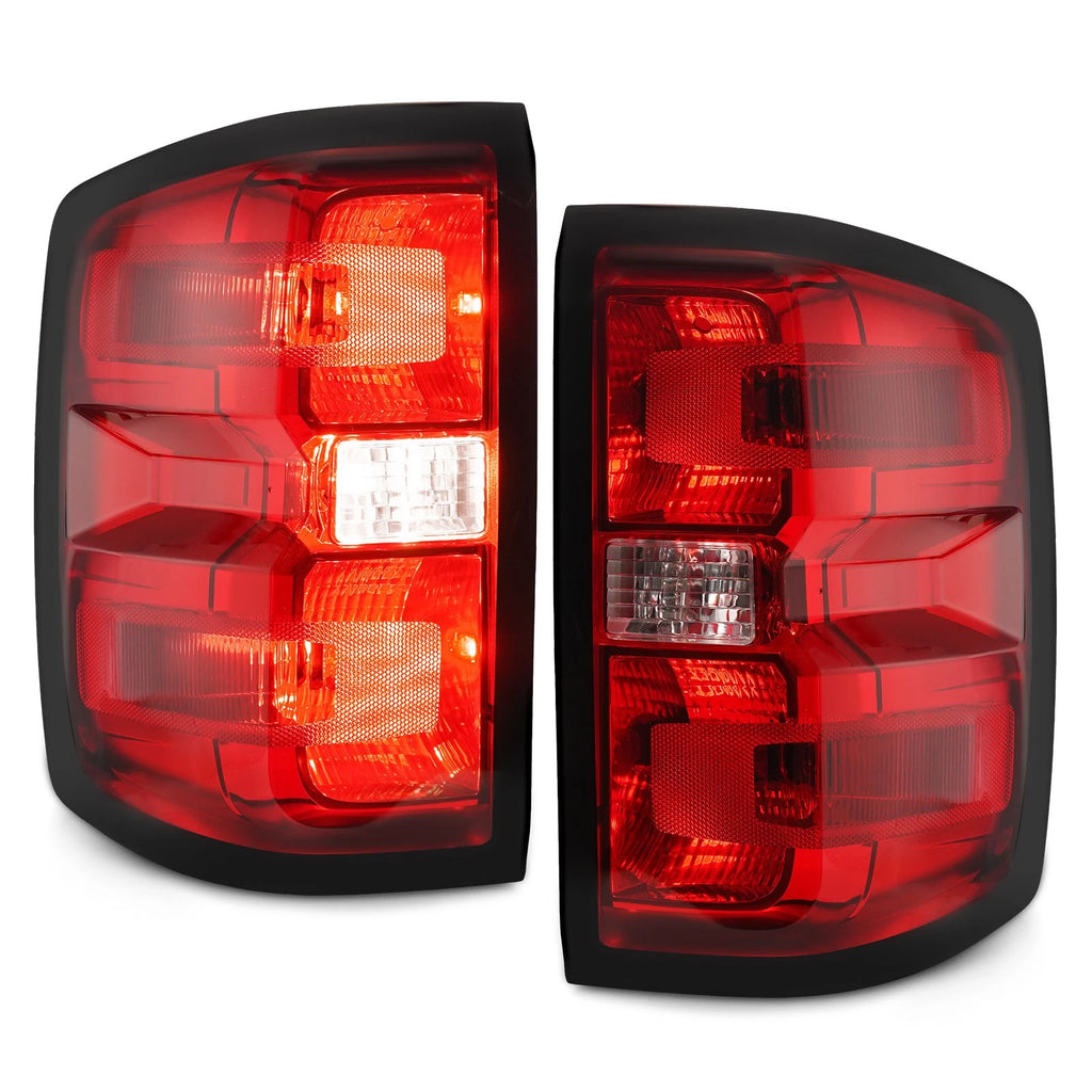 Halogen Tail Light Pair for Chevy Silverado & Sierra 1500 2500 3500 (2014–2019)
