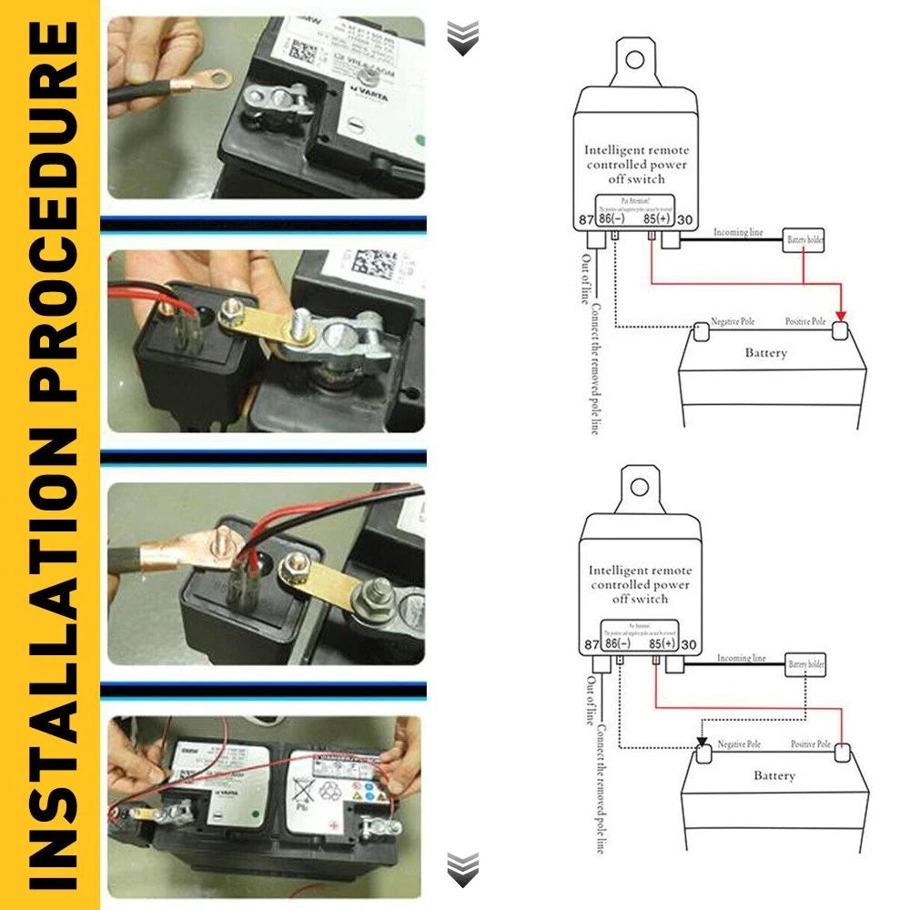 Remote Battery Disconnect Switch 12V 200A for Universal Applications