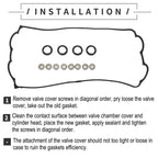 Valve Cover Gasket No. 12341PR3000/12342PT2000 for Honda Civic del Sol (1994–1997)