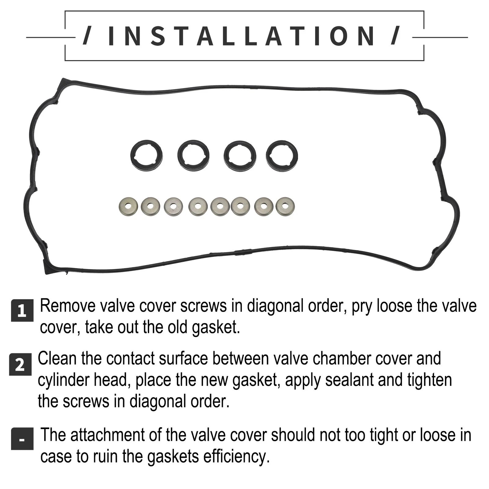 Valve Cover Gasket No. 12341PR3000/12342PT2000 for Honda Civic del Sol (1994–1997)